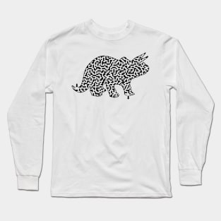 Triceratops Dinosaur Maze Long Sleeve T-Shirt